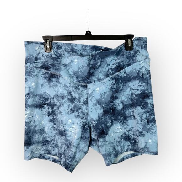 Old Navy Womens size 3X Powerchill Extra High Rise Bike Short Go Dry Tie Dye - Picture 2 of 7